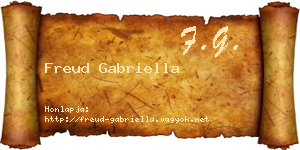 Freud Gabriella névjegykártya